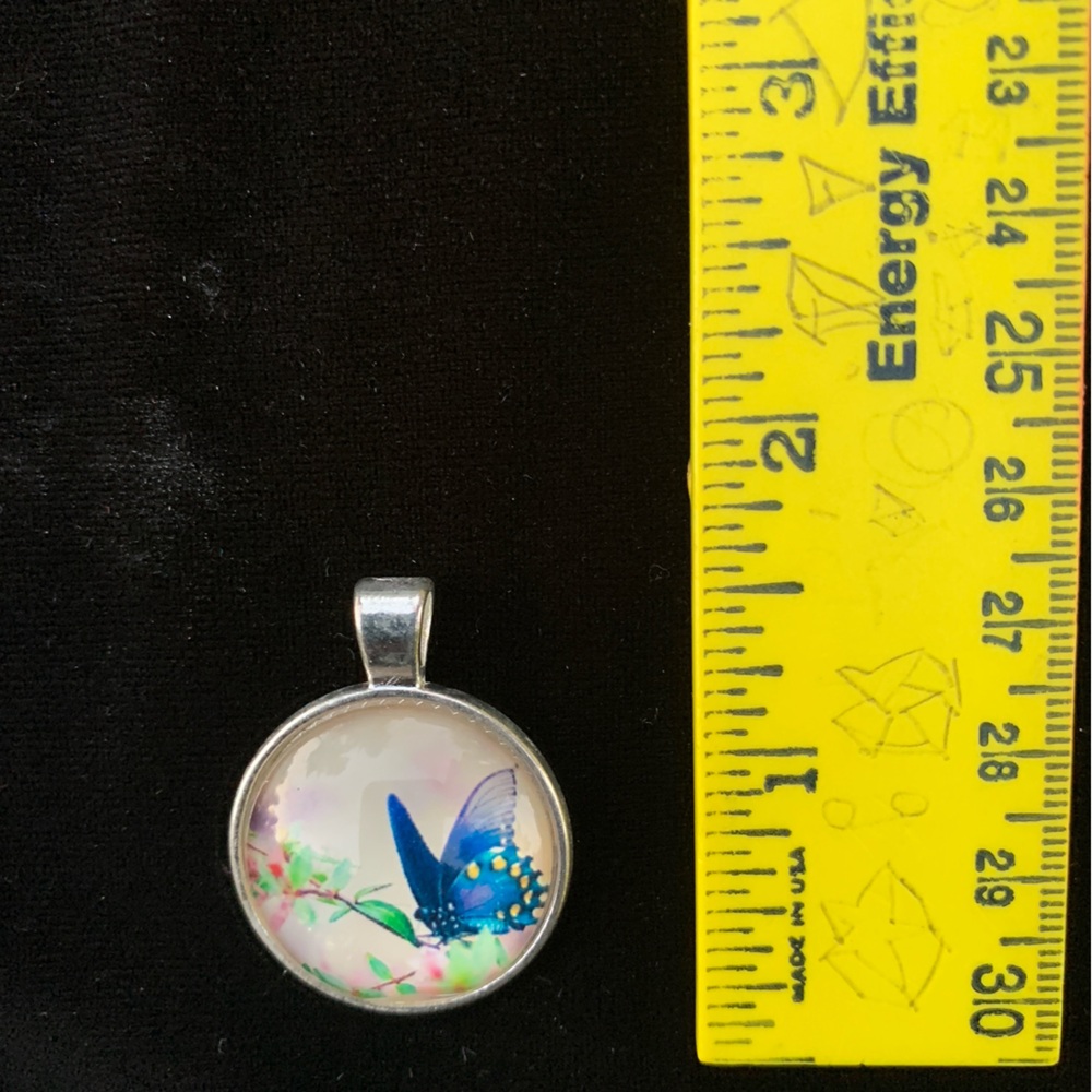 Silver Tone Butterfly Pendant